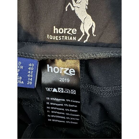 Horze Womens Equestrian Black Bottoms Size 28 - Picture 3 of 3